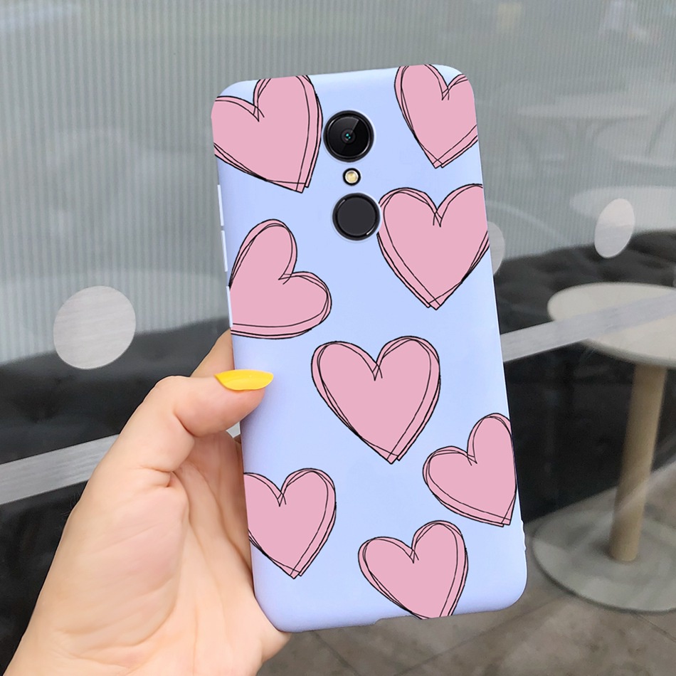 Ốp điện thoại TPU dẻo họa tiết trái tim màu sắc ngọt ngào dễ thương bảo vệ cho Xiaomi Redmi 5 Plus / Redmi 5