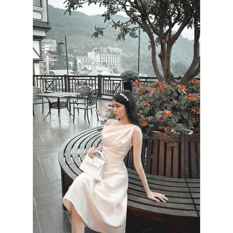 [FREESHIP - HÀNG LOẠI 1] ĐẦM DỰ TIỆC LỆCH VAI SANG TRỌNG QUÝ PHÁI THỜI THƯỢNG | BigBuy360 - bigbuy360.vn