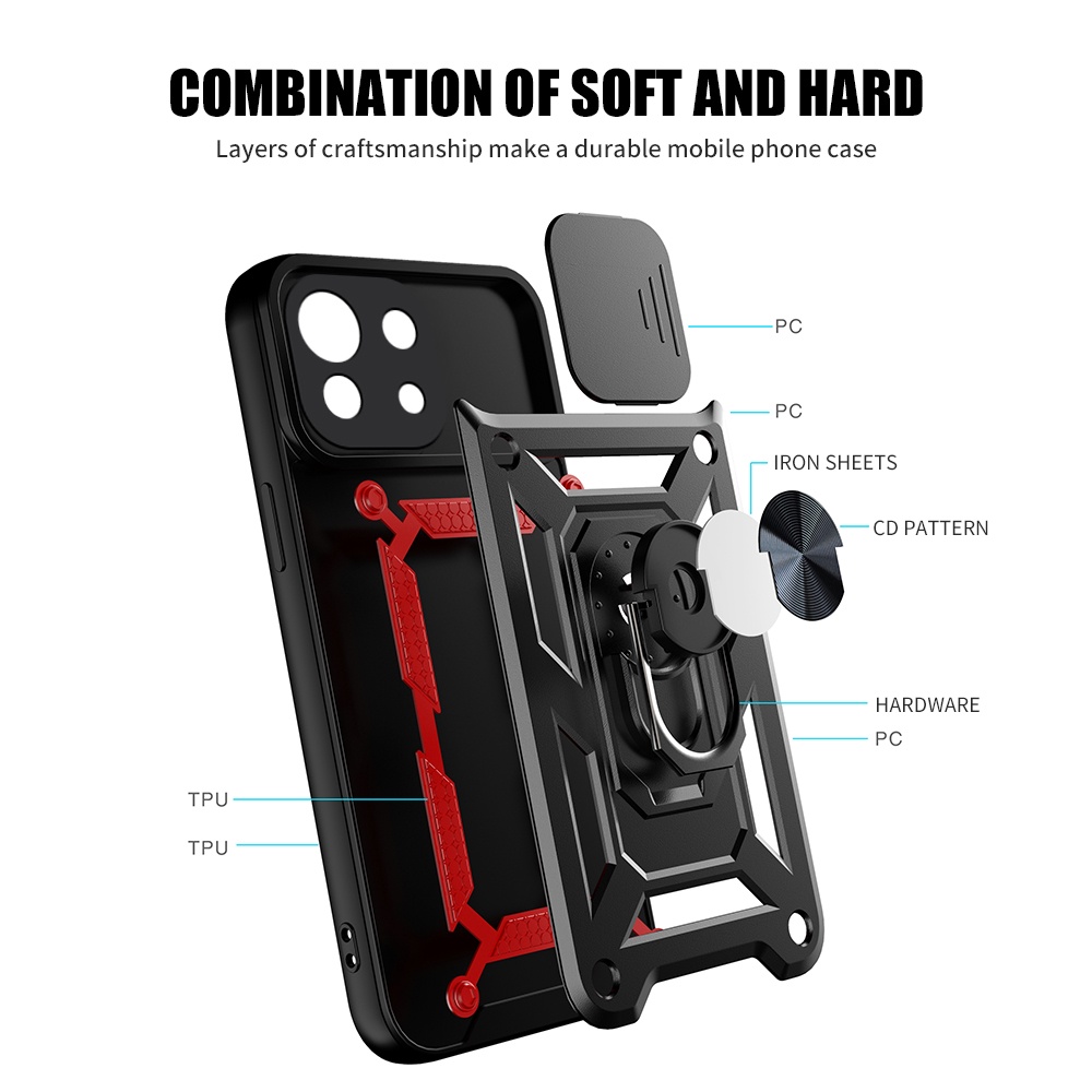 Ốp điện thoại có nhẫn đỡ từ tính chống va đập chống sốc cho Xiaomi Mi11 Mi 11 Lite 11lite 11i 5g