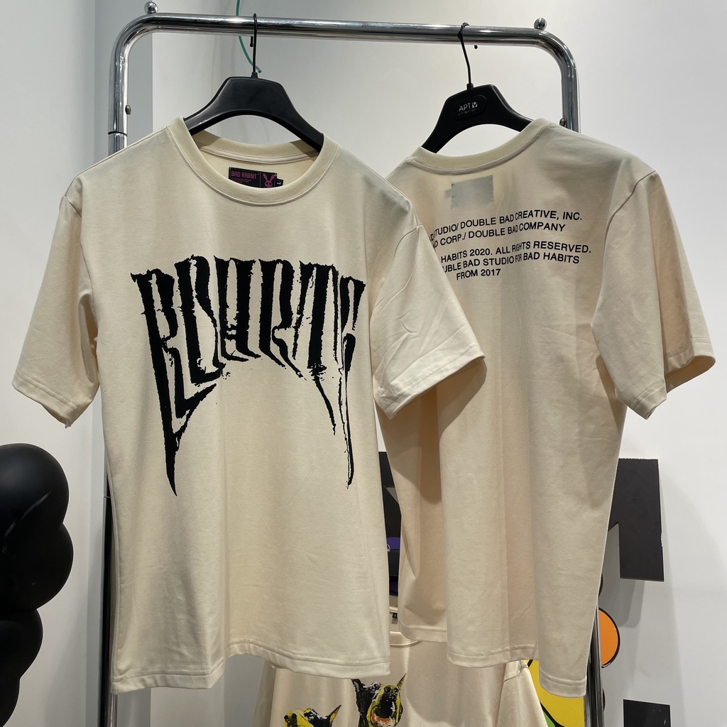 Áo thun bad habits DRIP TEE Nam nữ Áo thun tay lỡ vải cotton kunshop