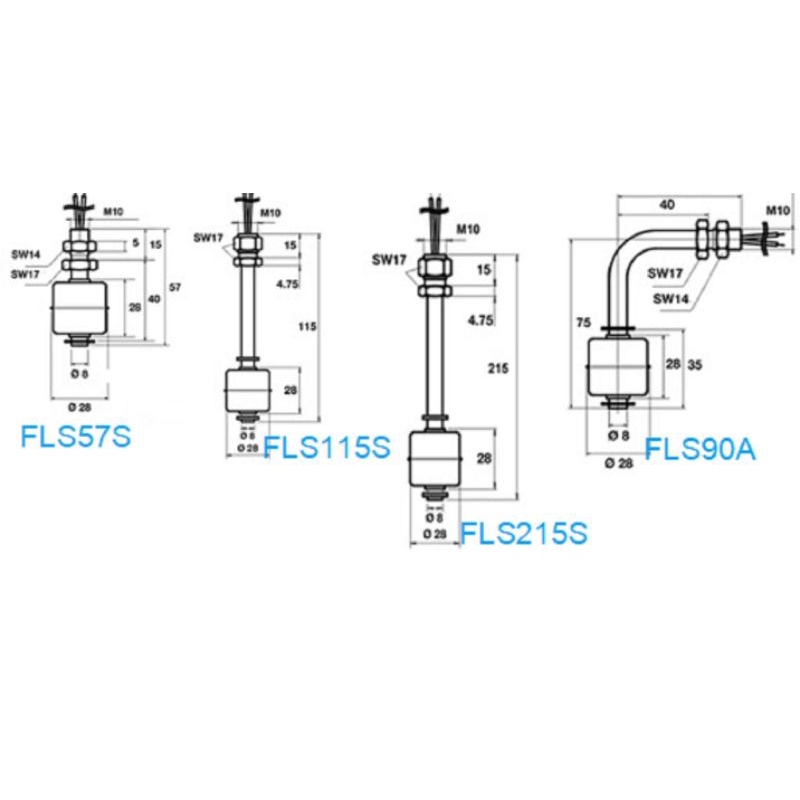 Phao điện inox báo mực nước