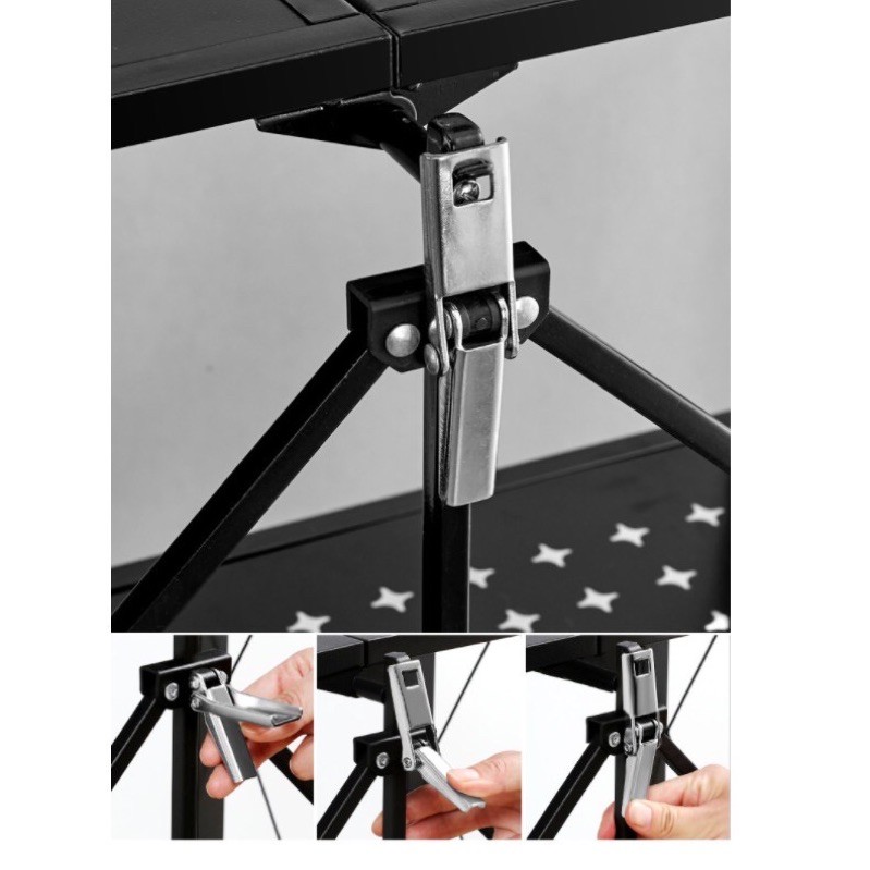 Kệ sắt xếp gọn thông minh 4 tầng có bánh xe