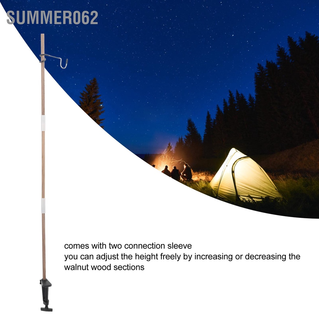 Summer062 Đèn gấp Cực Walnut Lantern Đứng nhẹ di động để cắm trại dã ngoại Câu cá Đồ nướng