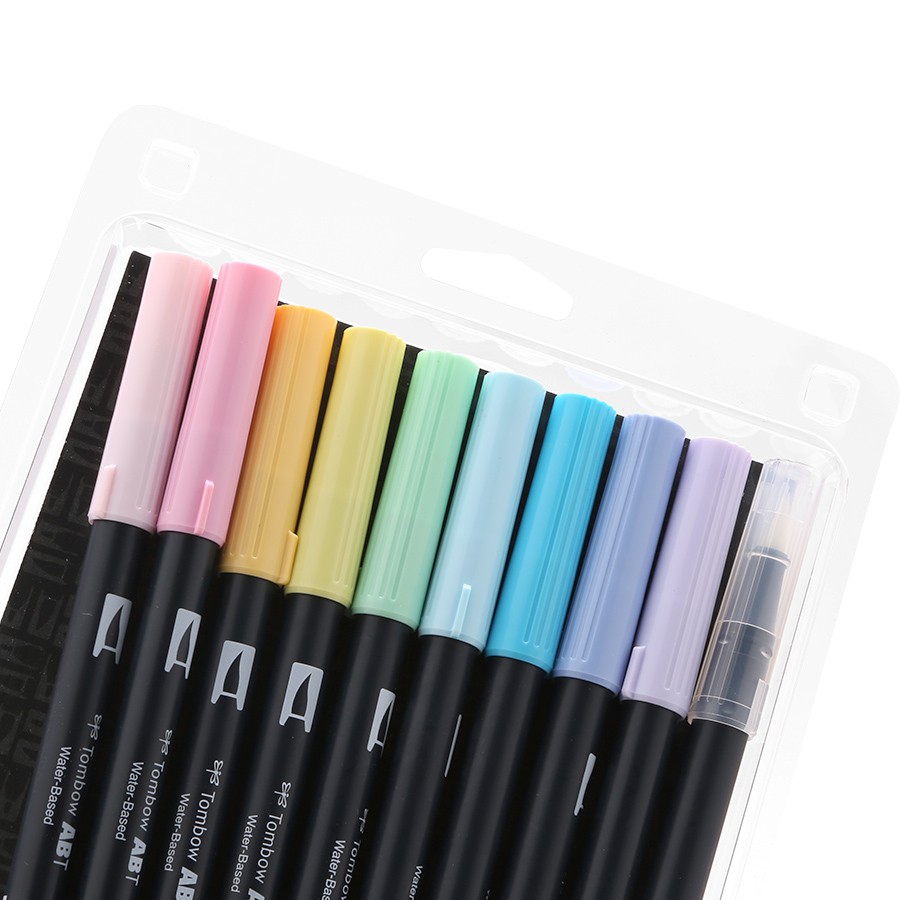 Bộ 10 Cây Bút Cọ 2 Đầu Tombow Pastel 56187