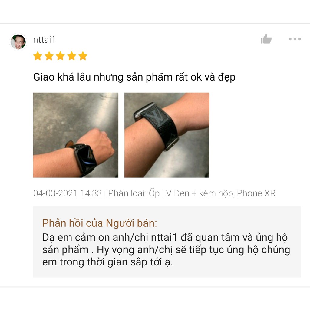 Dây da LV khâu tay thủ công cho đồng hồ Apple Watch 1 2 3 4 5 6 , đủ size từ 38 - 40 - 42 -  44mm