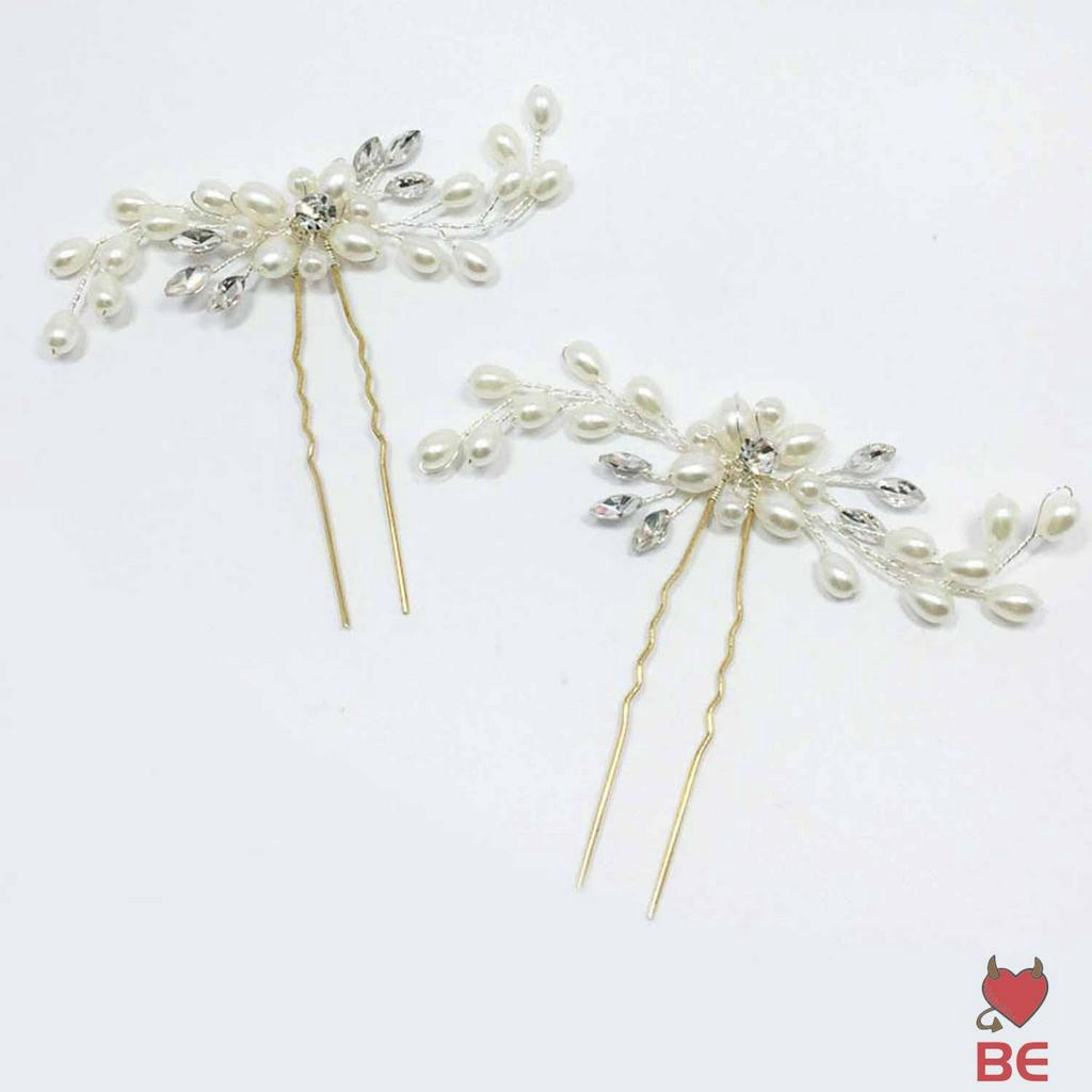 YADORNOS 1 Trâm Cài Tóc Hình Hoa Đính Ngọc Trai Phong Cách Vintage