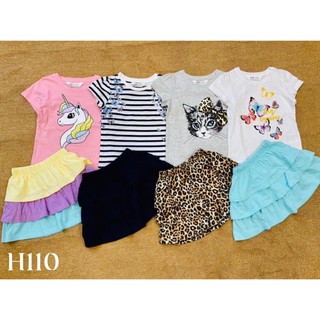 Set váy 3 tầng áo phông bé gái