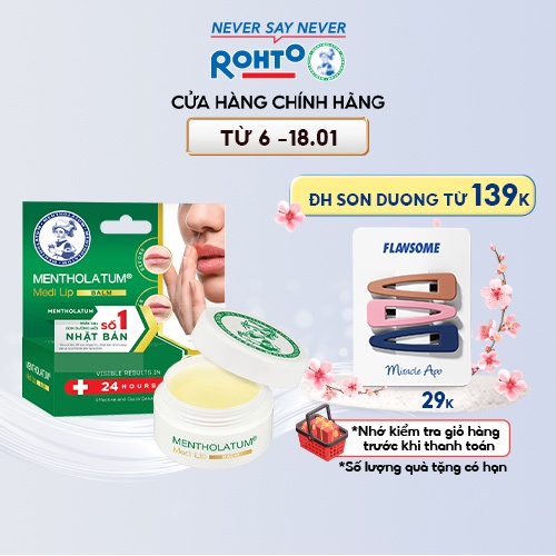 Sáp dưỡng môi chuyên biệt dành cho môi khô, nứt nẻ Mentholatum Medi Lip Balm (7g)