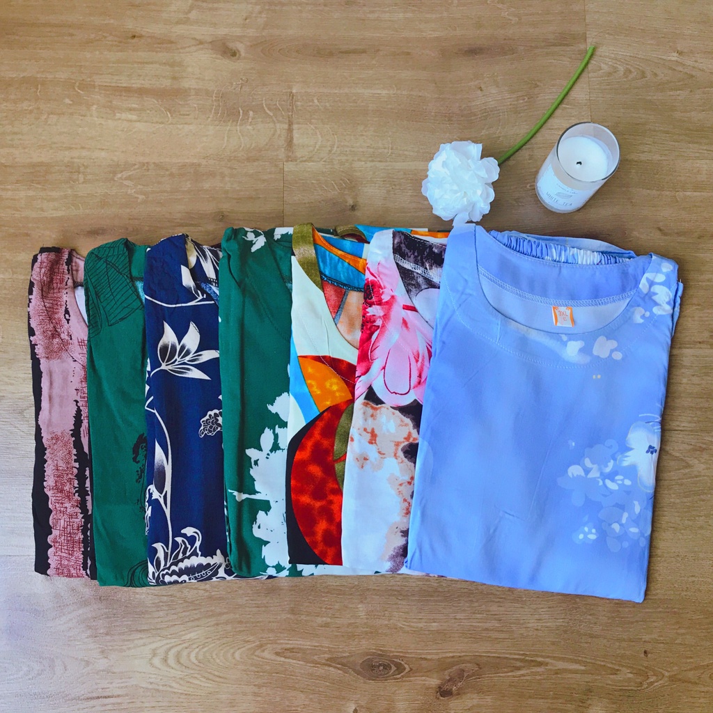 [Hàng Quảng Châu]Bộ lanh (cotton) nữ trung niên kiểu đẹp mặc nhà tặng mẹ - Thời trang trung niên nữ cao cấp Vvie Ladies
