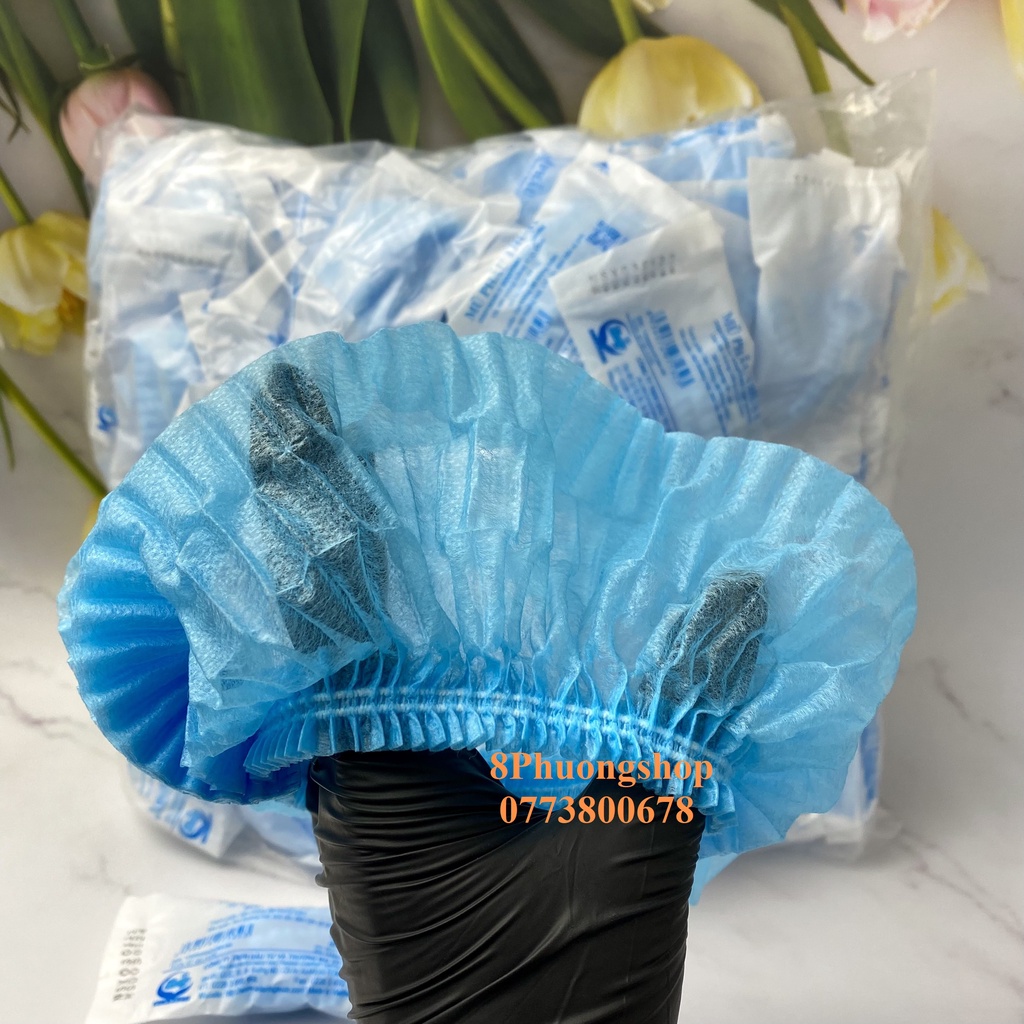 MŨ Y TẾ CON SÂU tiệt trùng AN LÀNH dùng trong Spa gói 100 cái - NÓN CON SÂU AN LÀNH