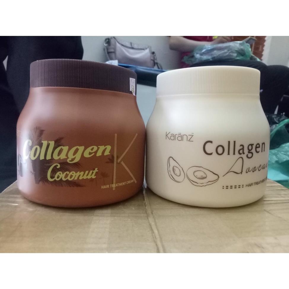Kem Hấp Ủ Dừa Karanz Collagen Coconut, Avocado 1000ml| Phục Hồi Tóc, Giúp Tóc Siêu Mềm Mượt ALYA