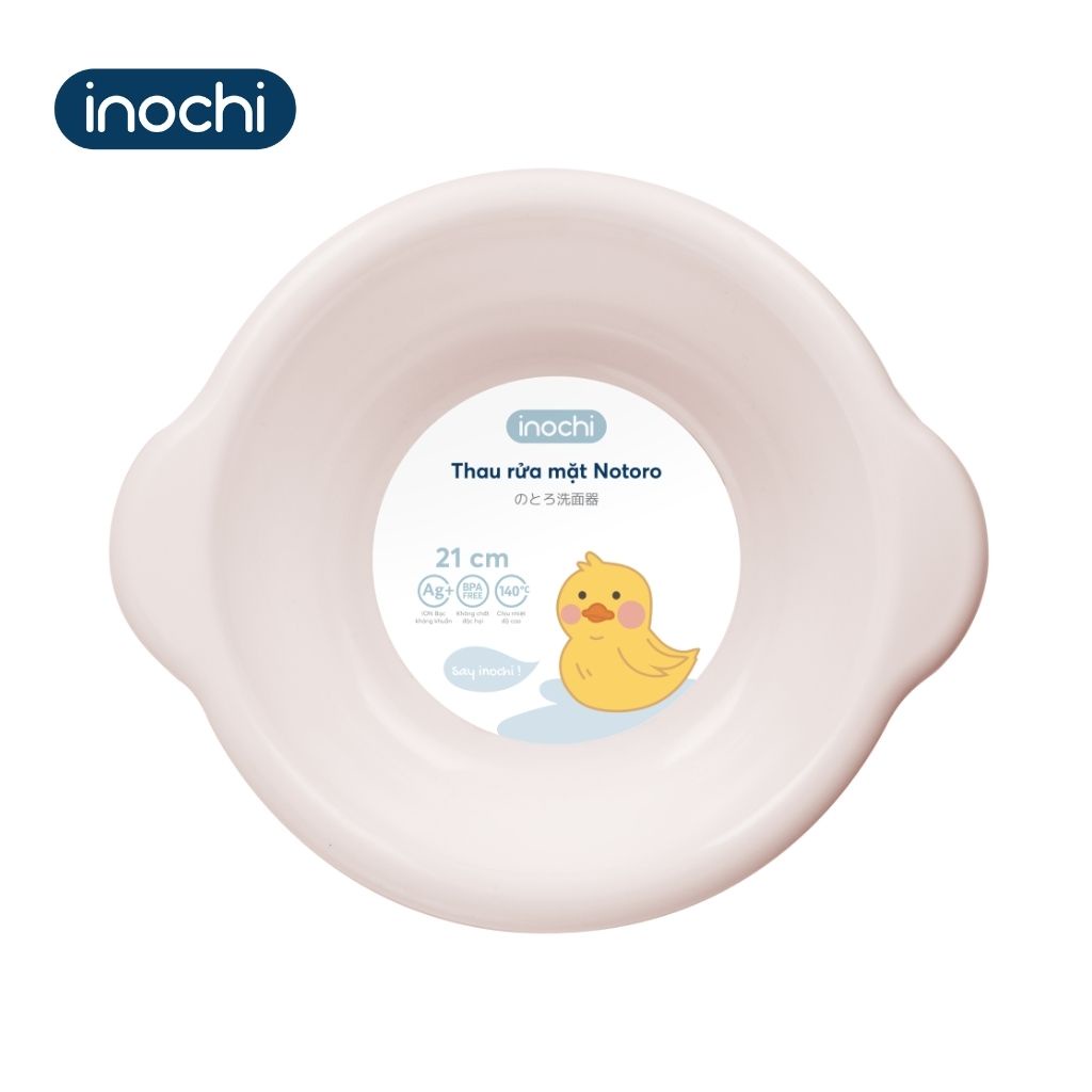 Chậu Rửa Mặt Cho Bé INOCHI Notoro Nhật Bản 21cm, Chất Liệu Nhựa Cao Cấp Kháng Khuẩn Bảo Vệ Sức Khoẻ