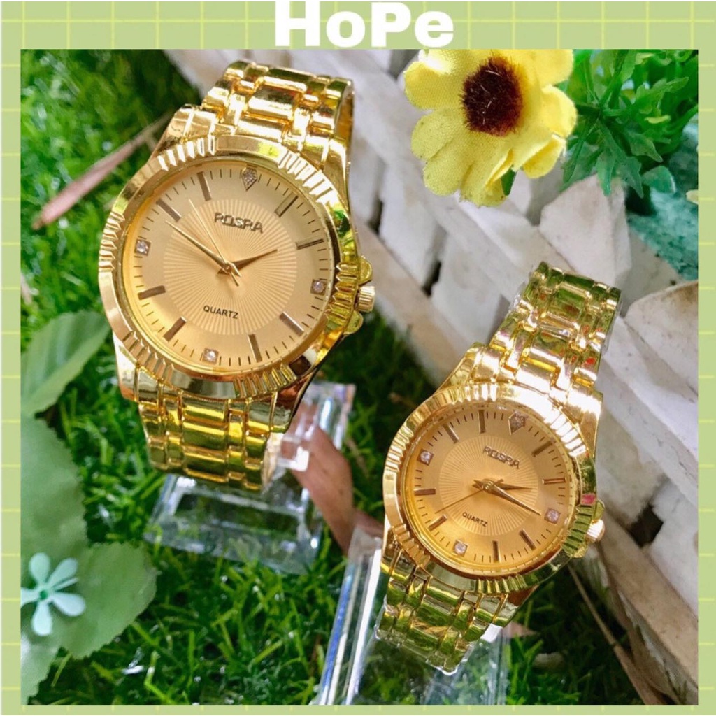 Đồng hồ thời trang cặp nam nữ Rosra dây kim loại mã DH13 cực đep kiểu dáng sang trọng phong cách cá tính