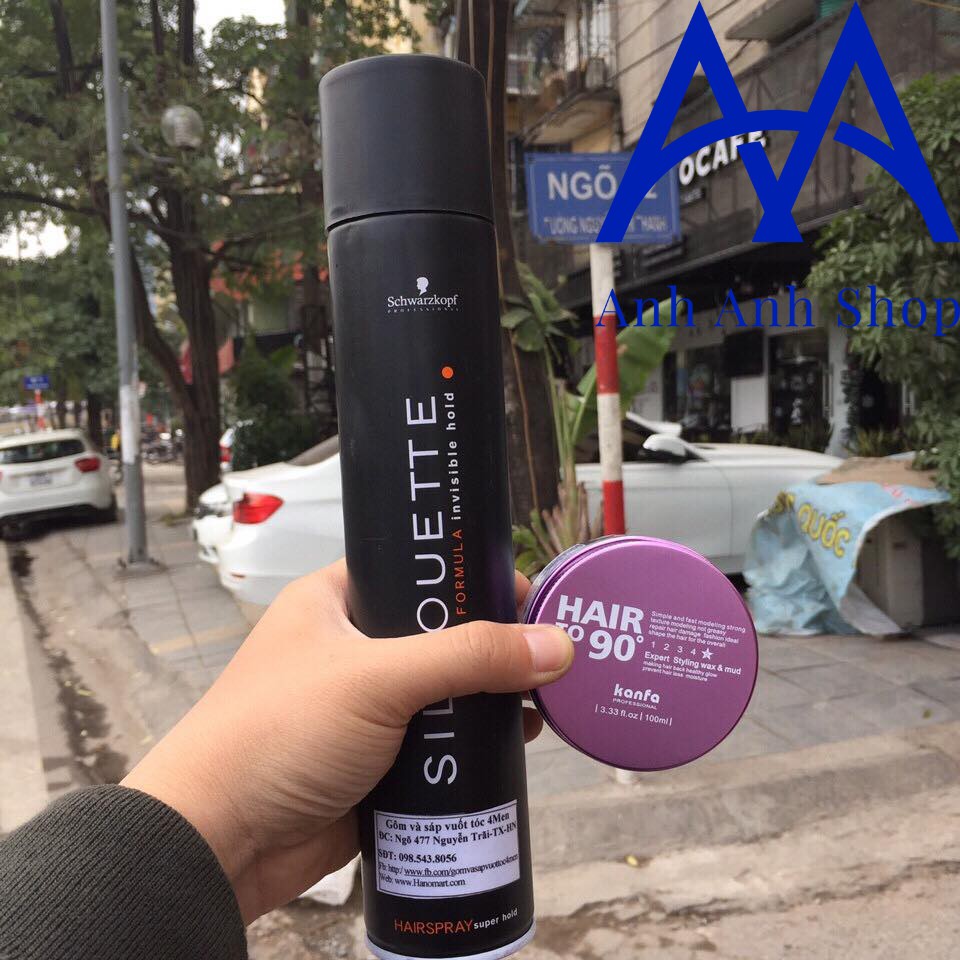 COMBO GÔM SILHOUETTE 420ML/KERATIN VÀ SÁP CÁC LOẠI