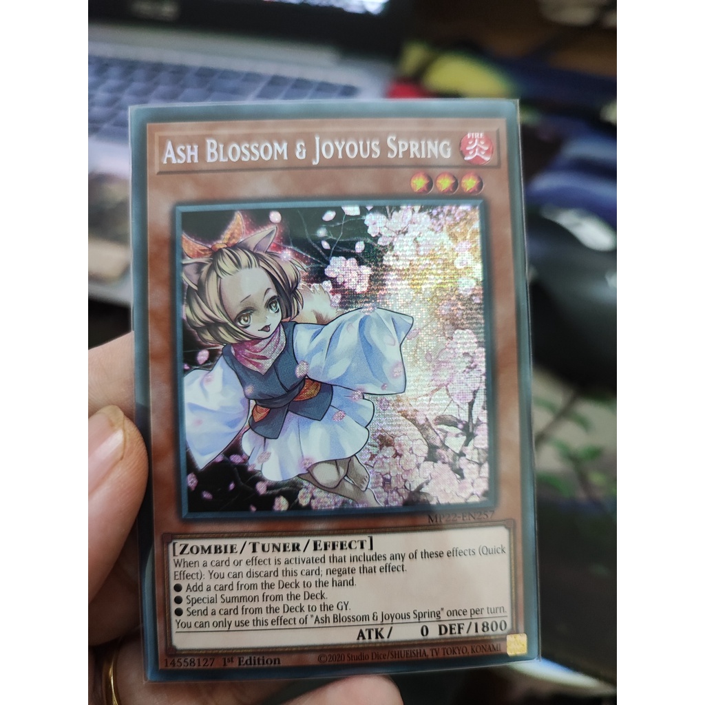 1 lá thẻ bài Ash Blossom & Joyous Spring - MP22-EN257 - Prismatic Secret Rare 1st Edition