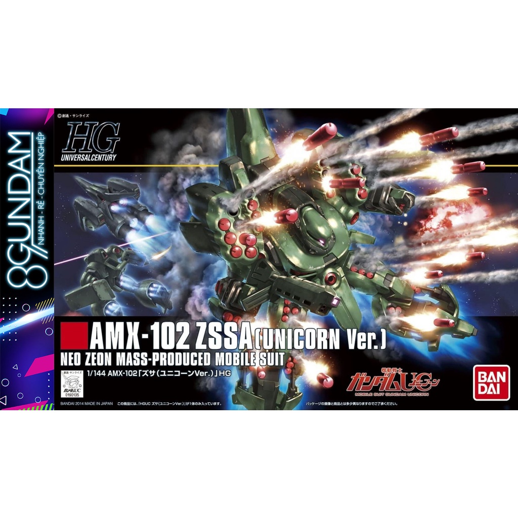 Mô Hình Lắp Ráp HG UC AMX-102 ZSSA (Unicorn ver.)