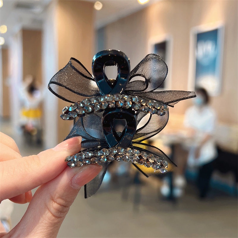 【Kifli】Kẹp Tóc Mái Hai Mặt Có Đính Nơ 9.9/2 Độ Sáng Lấp Lánh 4.1