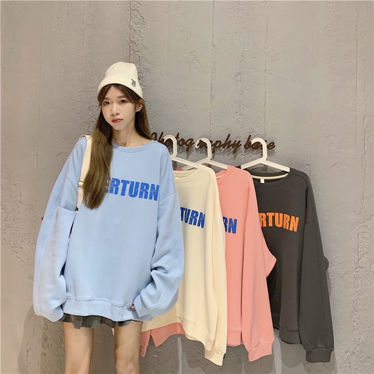 Áo Nỉ Sweater Nữ VIETCEN hoodie vintage form rộng áo nỉ tay dài Hàn Quốc OVERTURN