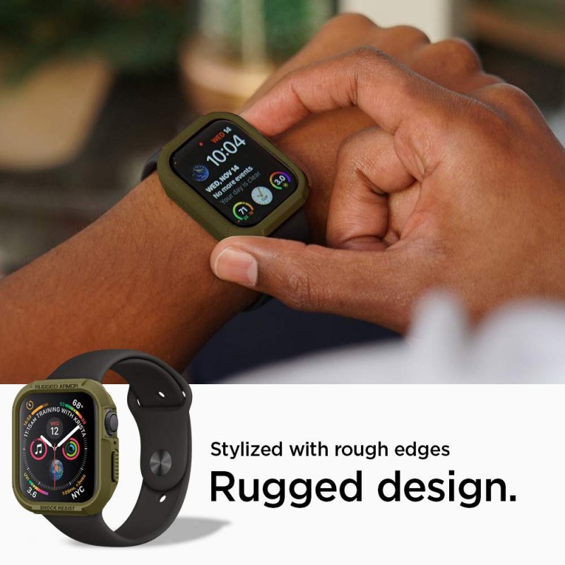 Ốp lưng Apple Watch Spigen Rugged Armor USA 44mm