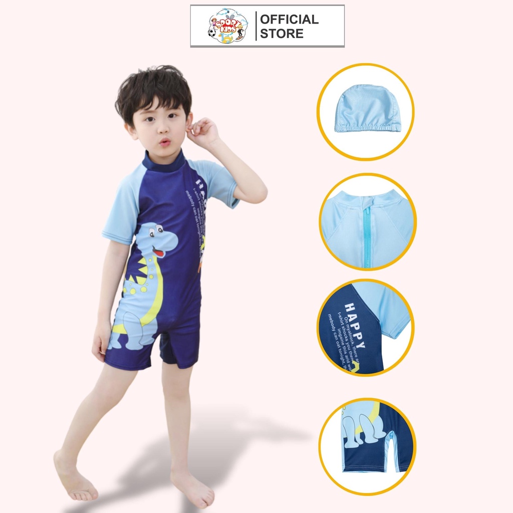 Đồ Bơi Liền Thân cho bé trai và bé gái từ 4 -10 tuổi hoạ tiết hoạt hình đáng yêu nhiều màu sắc SPORTKIDS - RK02