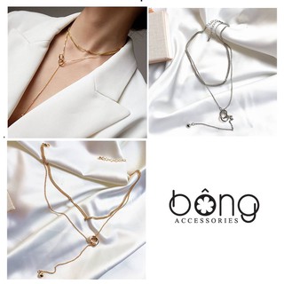 Dây chuyền mặt hình tròn lồng nhau - Bông Accessories