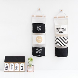 Túi treo tường đa năng, túi vải treo tường 3 ngăn