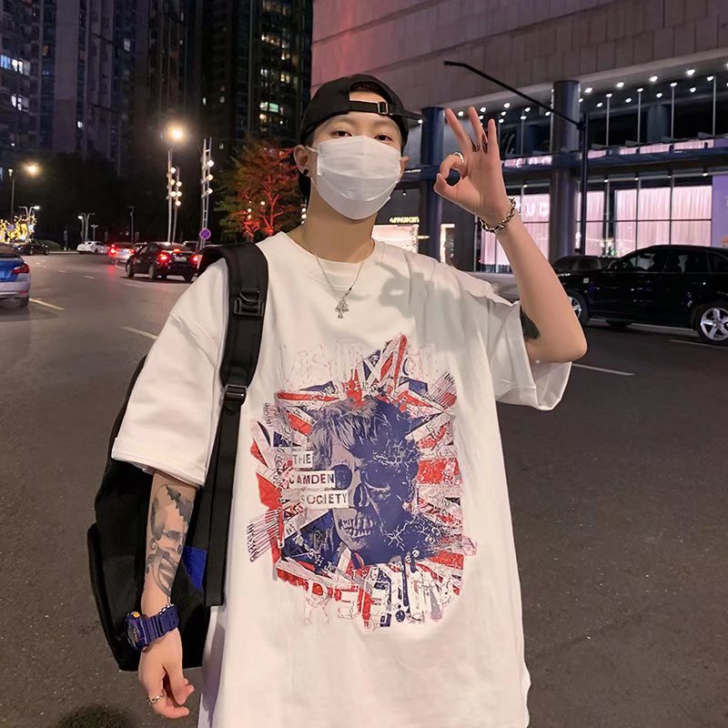 Áo Thun Cotton Dáng Rộng Ngắn Tay Phong Cách Âu Mỹ Thời Trang Mùa Hè Dành Cho Nam 2022