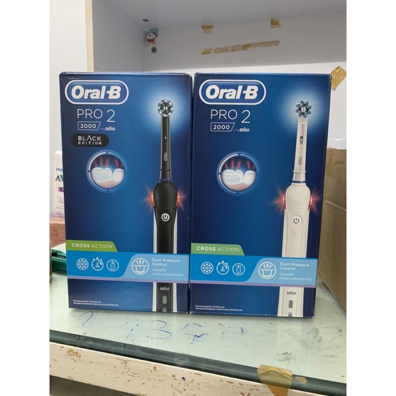 Bàn chải điện Oral b Pro 2 2000s, Pro 2 2000 - (Made in Gẻrmany)