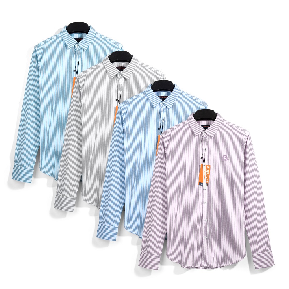 [Mã BMLTA50 giảm đến 50K đơn 99K] Áo Sơ Mi Tay Dài Sọc Trẻ Trung Just Men