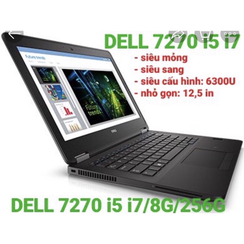Laptop dell 7250 i5/ ram 4 gb màn hình 12.5