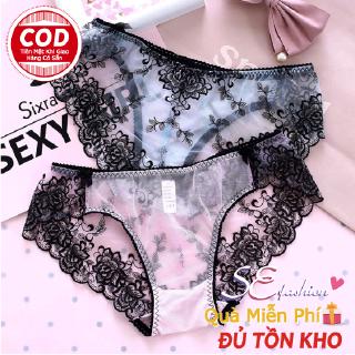 Quần lót nữ vải lụa phối ren quyến rũ