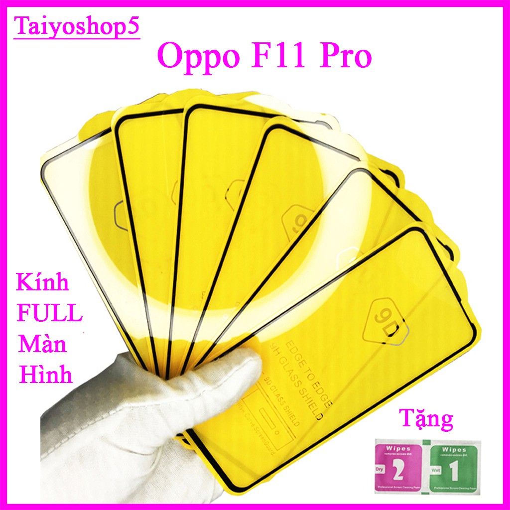 miếng dán cường lực Oppo F11 Pro tặng kèm bộ giấy lau kính( ảnh shop tự chụp ) taiyoshop5