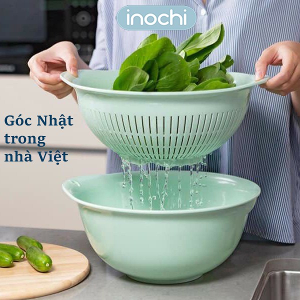 Bộ Thau Rổ Nhựa Đa Năng Cao Cấp Yoko Inochi Zise 23cm-30cm-35cm.