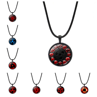 Vòng cổ Mặt Thủy Tinh Hình Mắt Naruto Sharingan Phong Cách Cổ Điển Mới