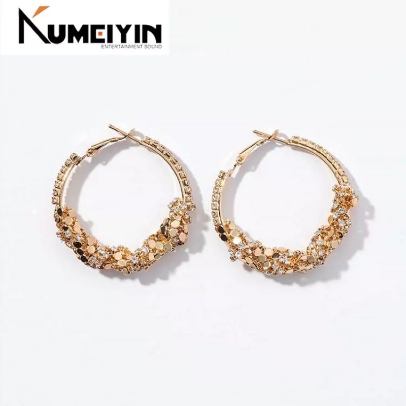 Bông tai,khuyên tai, tròn đính đá vành sang chảnh.bản vip