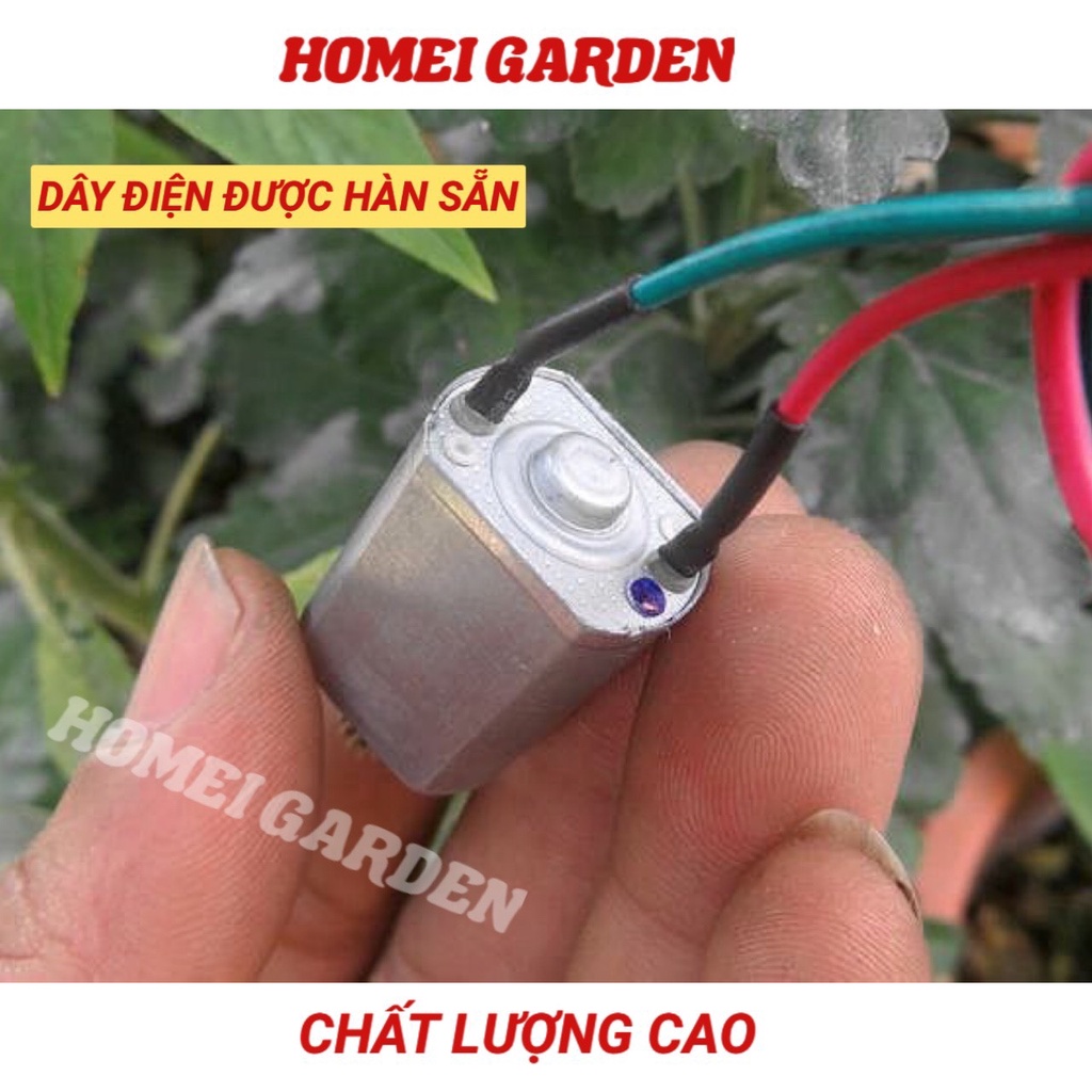 Mô tơ motor mini 130 tốc độ cao có chổi than kèm bánh răng 12V - 24V 23300 vòng / phút mới 100% - HM0032