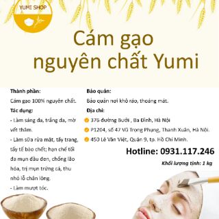 Bột cám gạo Yumi 1kg