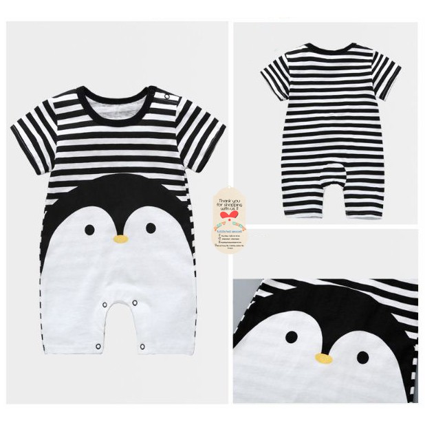 Body suit hình chim cánh cụt kẻ đen trắng  siêu cute ❣❣