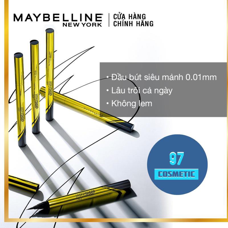 Bút Kẻ Mắt Nước Maybelline Nét Mảnh Hyper Sharp Laser Eyeliner 0.5g - 97 COSMETIC