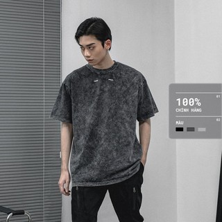 Áo Thun Wash Ngắn Tay Không Cổ HANOIRIOT T0132