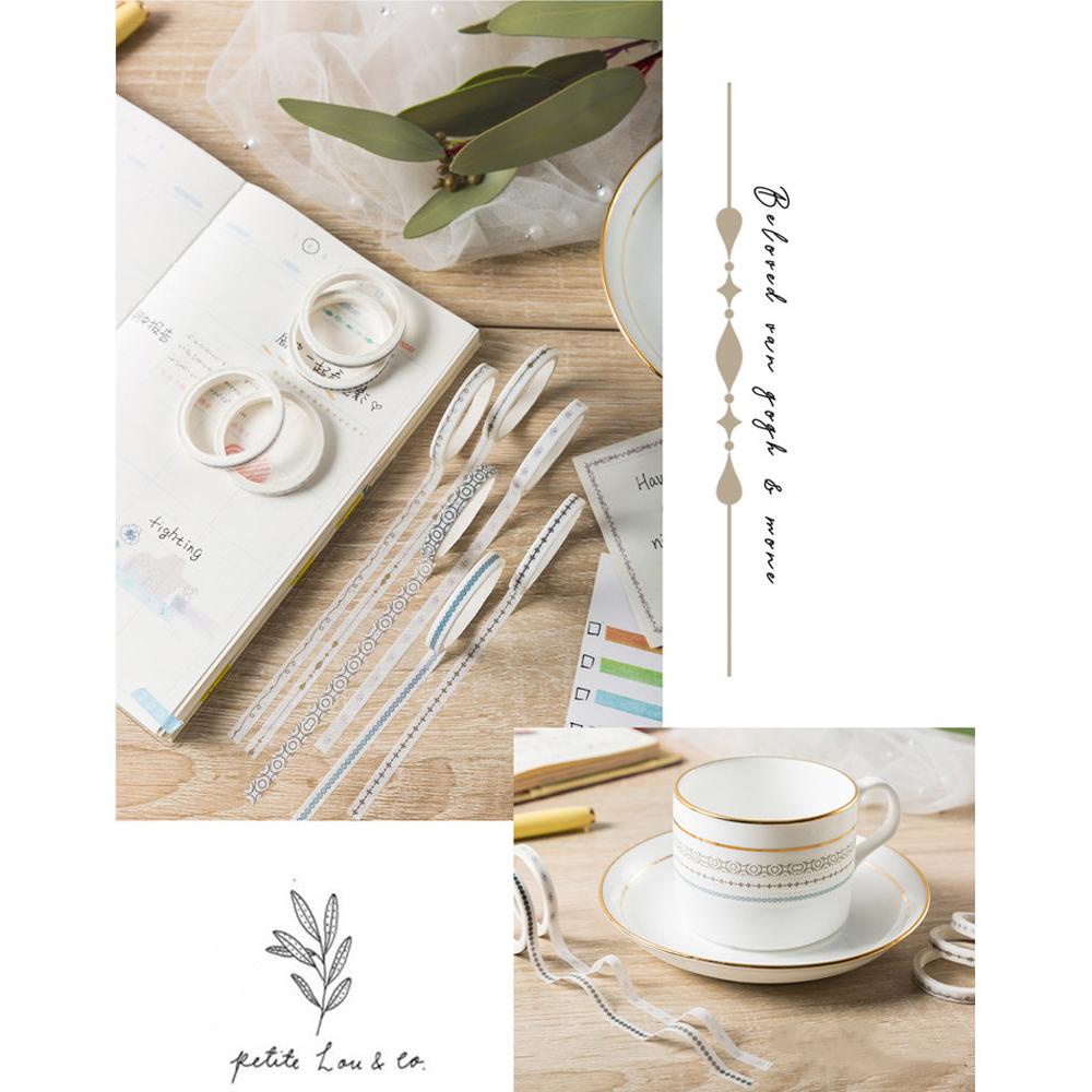 Bộ 10 Cuộn Băng Keo Nhiều Màu Sắc Dùng Trang Trí Sổ Tay