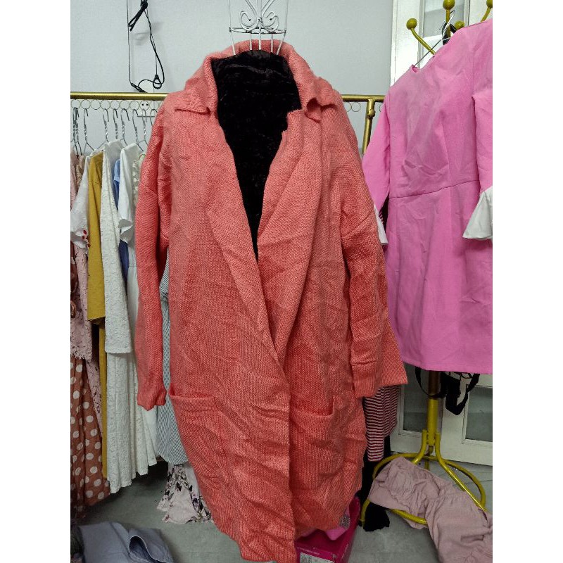 khoác len dày phom dài si tuyển