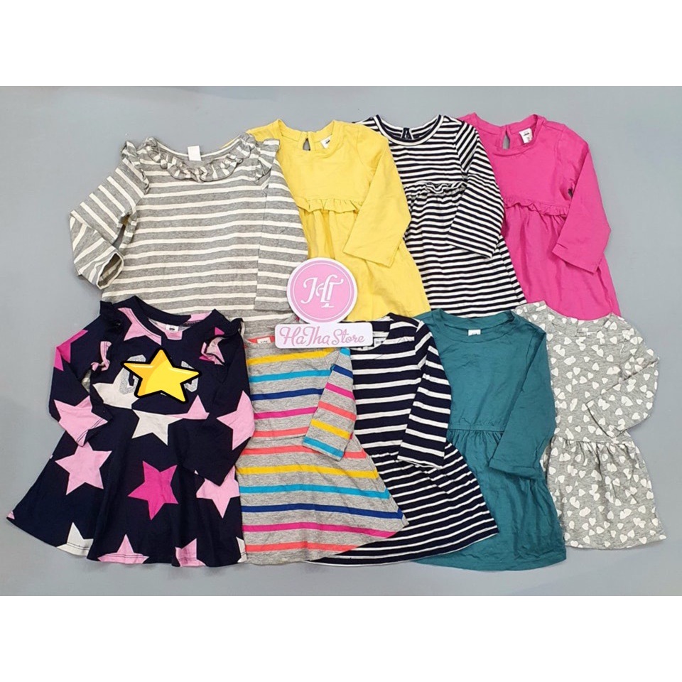 (Size 18m&amp;2y) Đầm thun tay dài cho bé gái