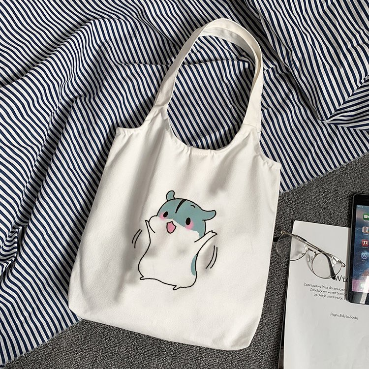 Túi tote in chuột cute TT16 chất liệu vải kaki hàn kích thước 30*36 cm -Teenstore.365