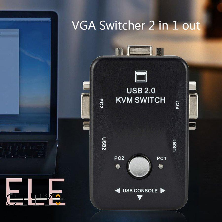 Bộ Chia 6 Cổng Usb 2.0 Vga Kvm 2 Trong 1 Vga Switch Vga