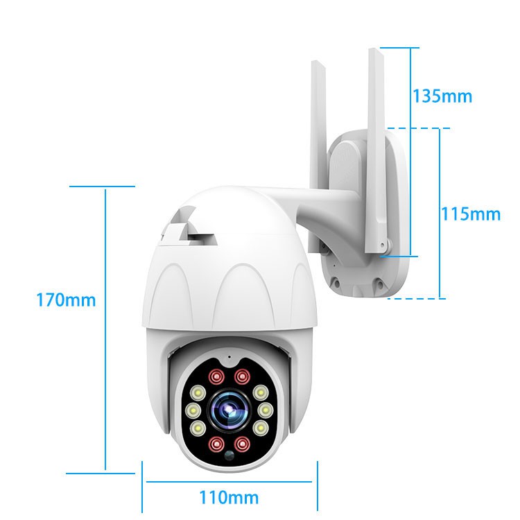 Camera IP Ngoài trời Yoosee PTZ 2 Râu FullHD 1080P 6 LED trợ sáng, 4 LED hồng ngoại, đàm thoại 2 chiều, hỗ trợ xoay 360 | BigBuy360 - bigbuy360.vn