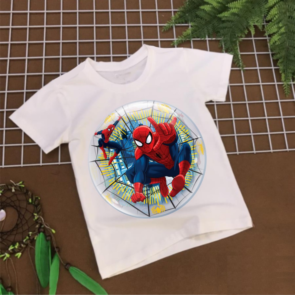 Áo Thun In Hình Người Nhện Spider Man Dành cho Trẻ em