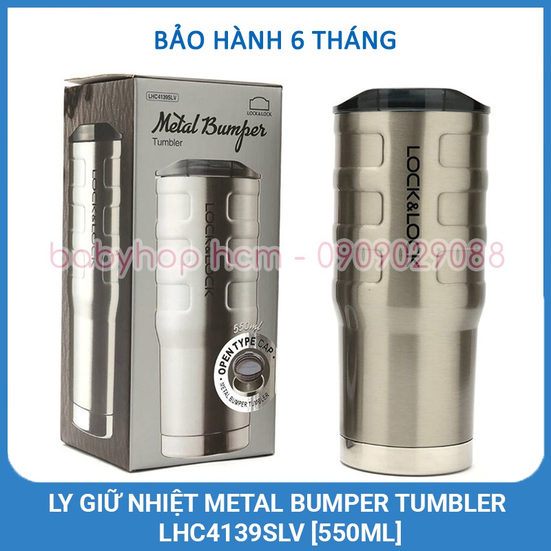 Ly Giữ Nhiệt Lock&Lock Metal Bumper Tumbler LHC4139SLV [550ML]