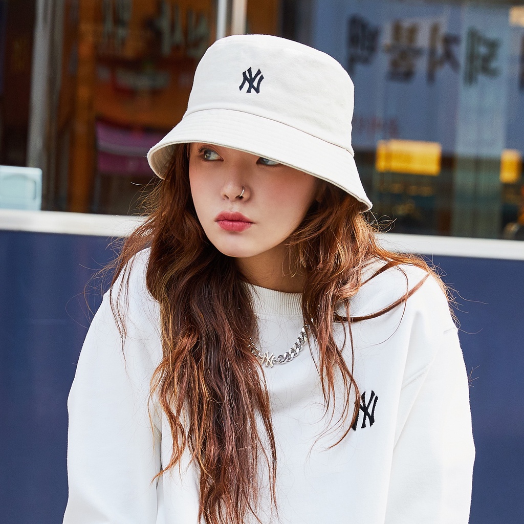 | Tổng hợp | Nón kết thời trang MLB NY YANKEES BUCKET HAT BEIGE Freesize - Ảnh thật 100%