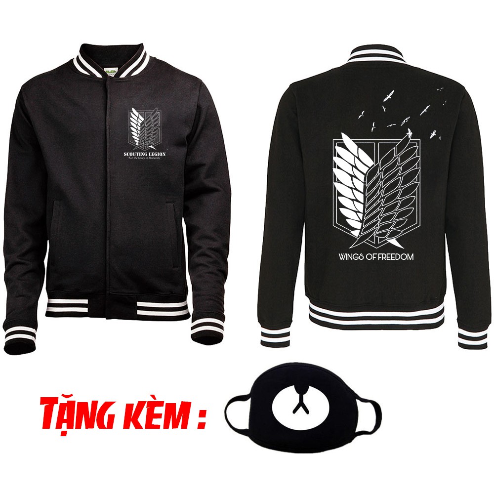 Áo khoác Attack on Titan cực HOT khuyến mại khủng giá rẻ dẹp